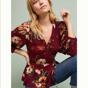 Wrap blouse from Anthropologie